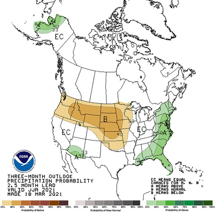 three month outlook Precipitation Probability