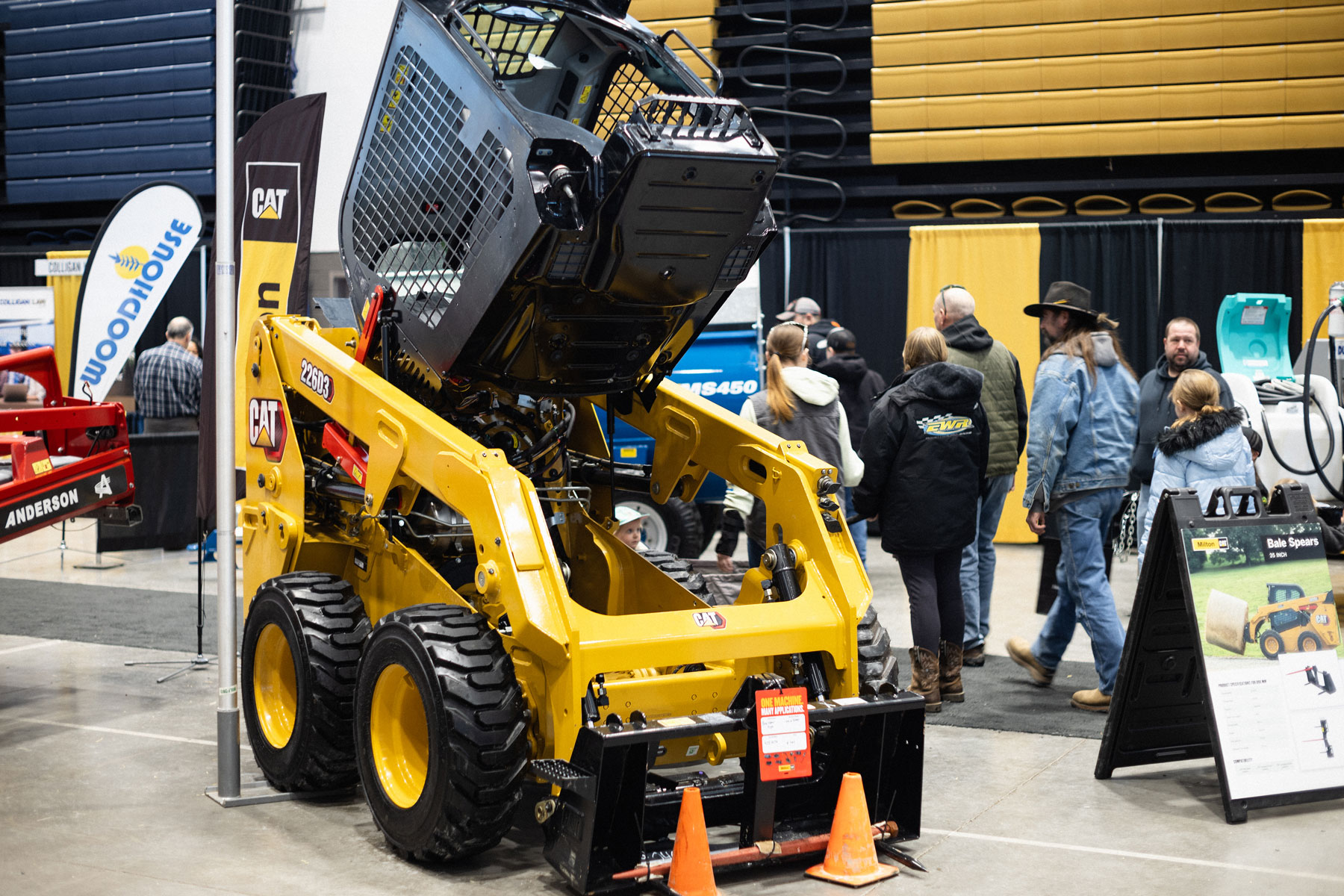 A CAT 226D3 Skid Steer Loader at Milton CAT’s booth at the New York Farm Show