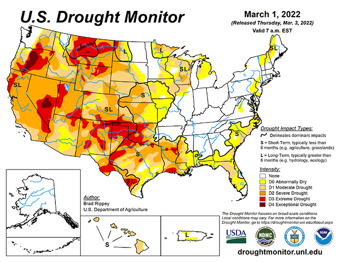 March 1 drought monitor