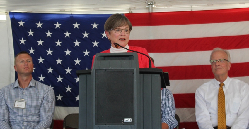 Kansas Governor Laura Kelly at the cutting the ribbon on the Amber Wave facility in Phillipsburg, Kan., Aug. 9 Kansas Governor Laura Kelly at the cutting the ribbon on the Amber Wave facility in Phillipsburg, Kan., Aug. 9