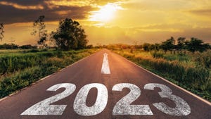 country road with "2023" printed on it