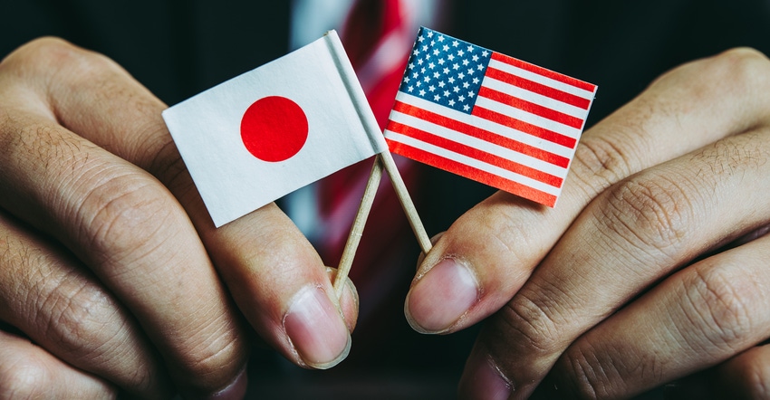 Japan-US flags