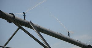 Closeup of irrigation equipment