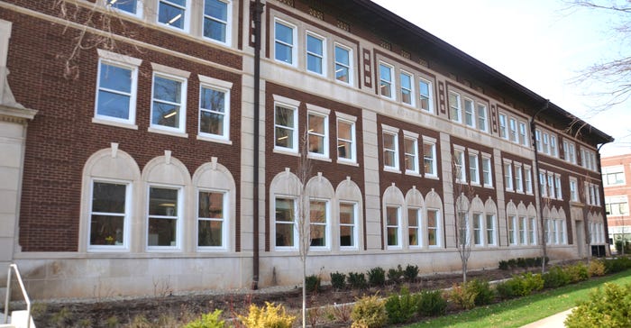 exterior view of Purdue University’s new Agricultural and Biological Engineering Building 