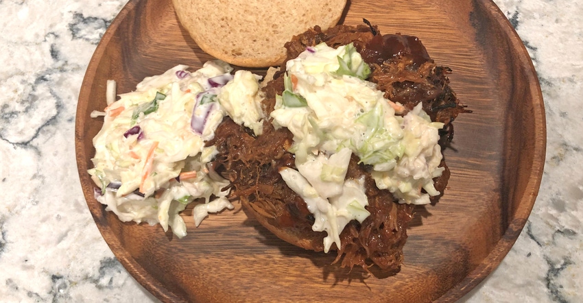 sandwich and coleslaw