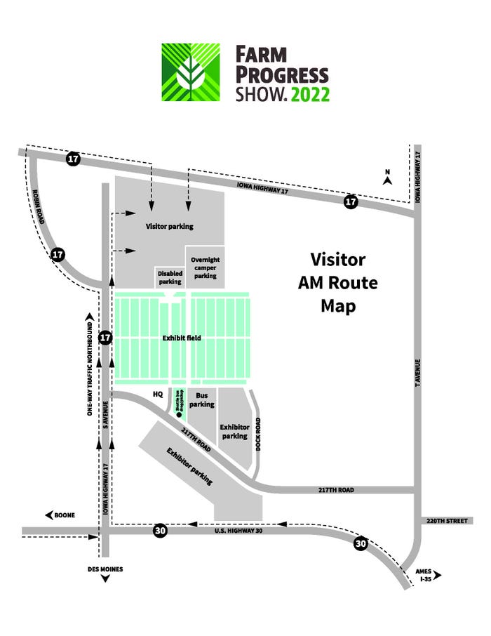 FPS 2022 Visitor AM Route Map