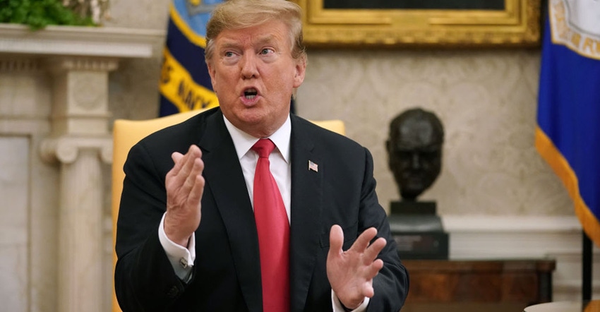 President Donald Trump talks President Donald Trump talks