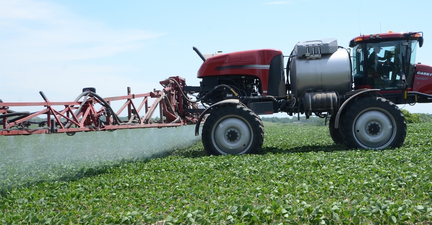 Sprayer in field Sprayer in field