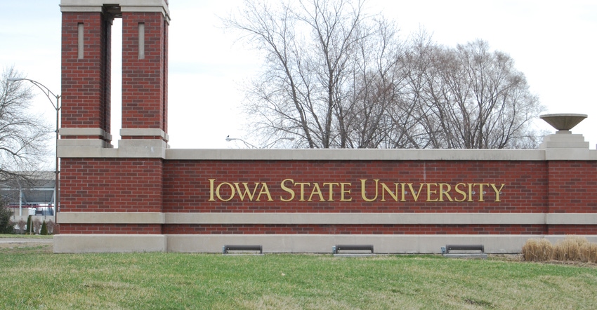 Iowa State University sign Iowa State University sign