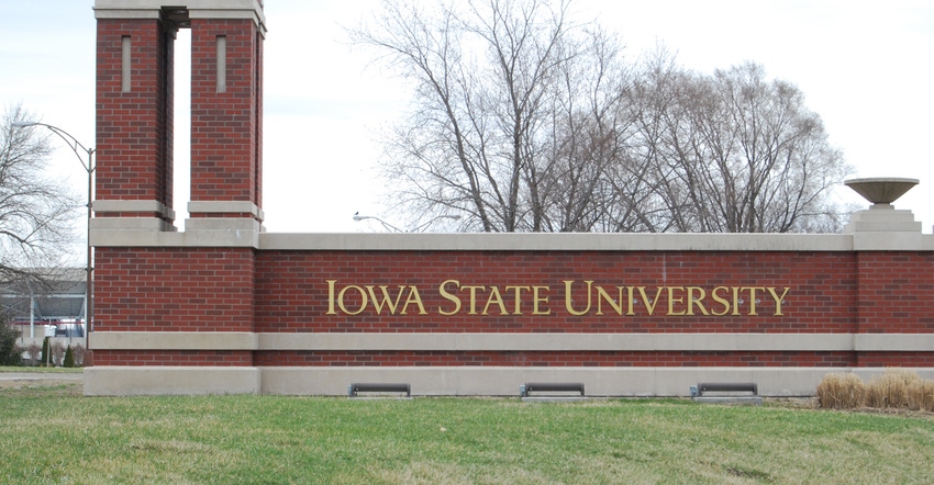 Iowa State University sign