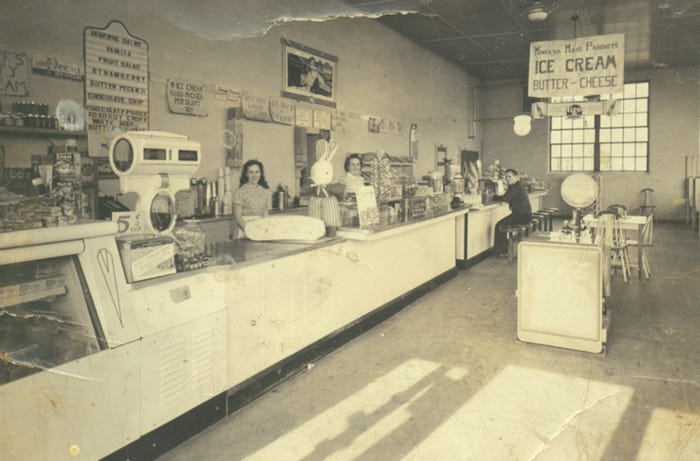 Minerva Outlet store in the 1940s
