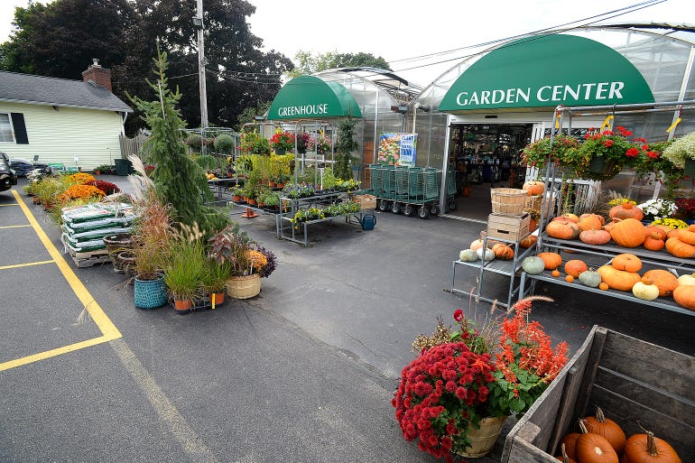 Storefront view of Genrich’s Garden Center and Greenhouses in Irondequoit, N.Y.