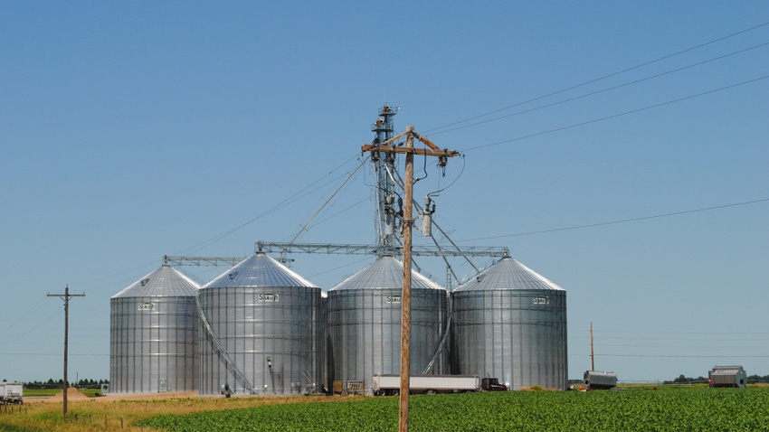  Power lines and silos