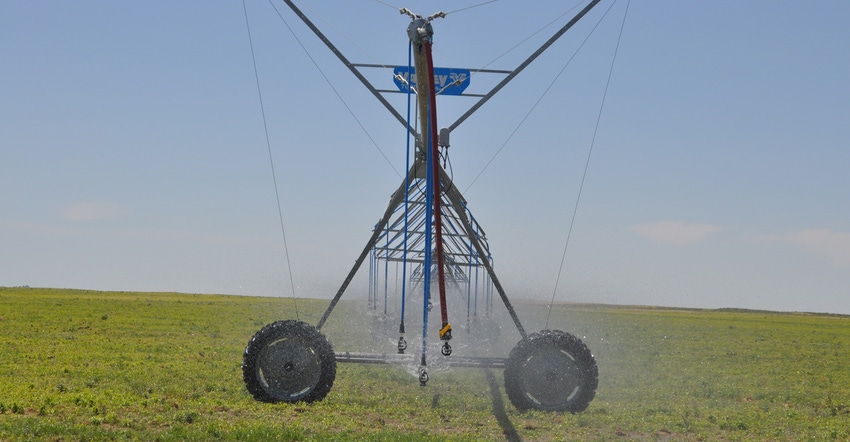 irrigation equipment in field