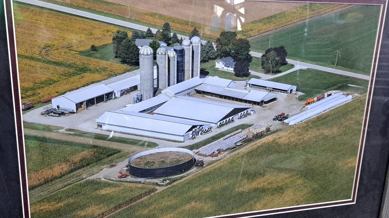 aerial photo of the Hiemstra farm
