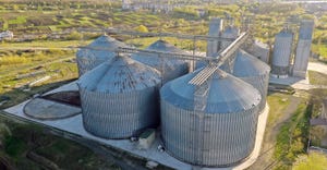 Grain facility aerial view