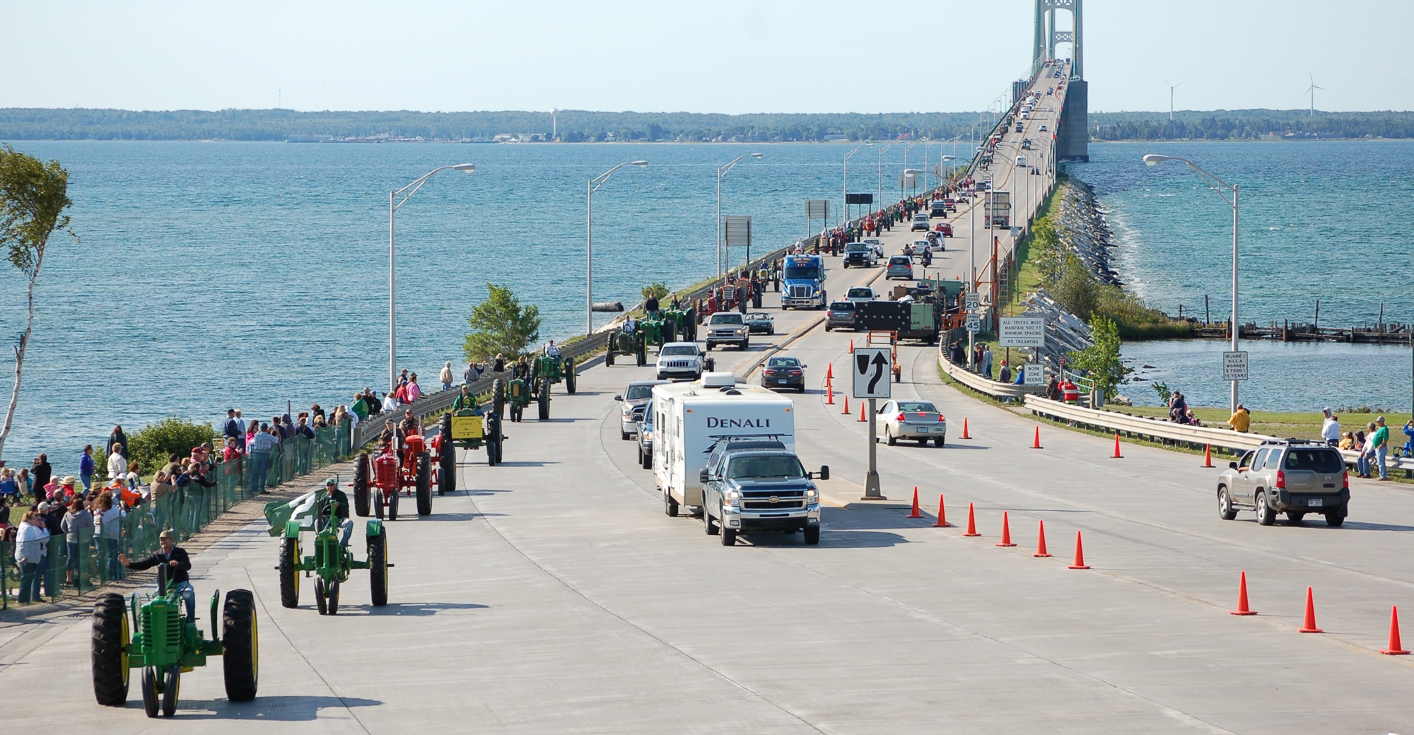 Drive your antique tractor across Mackinac Bridge Farm Progress