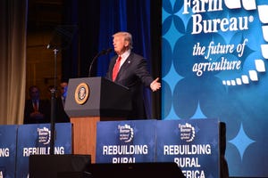Donald Trump at Farm Bureau annual convention 2018