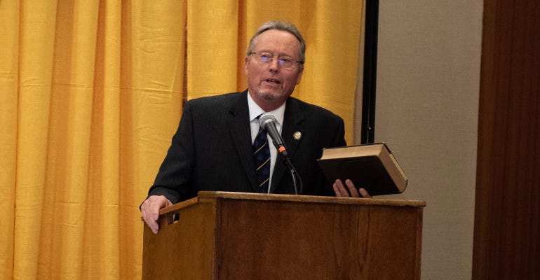 Richard Ball, ag secretary, speaks at the New York State Agricultural Society’s Annual Meeting
