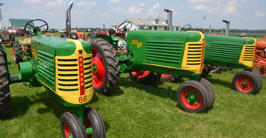 1950’s-era Oliver tractors 