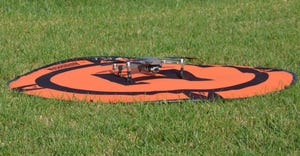 drone on landing target