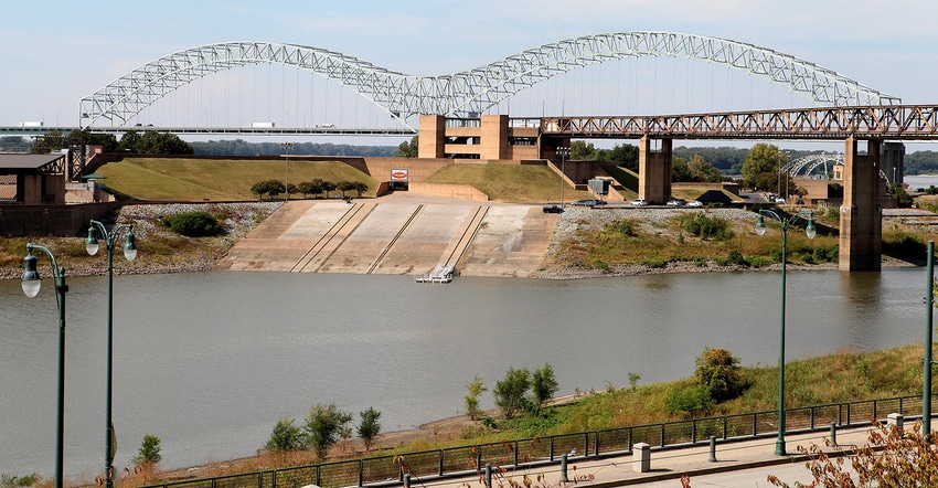 Hernando DeSoto Bridge in Memphis, Tennessee.