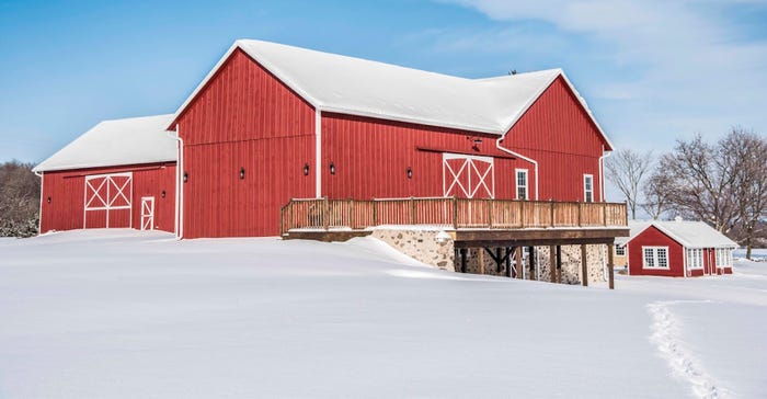 165-year-old barn at Folk Song Farm 
