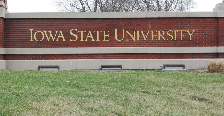 Iowa State University brick sign
