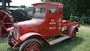  A red International Harvester repair truck from 1924