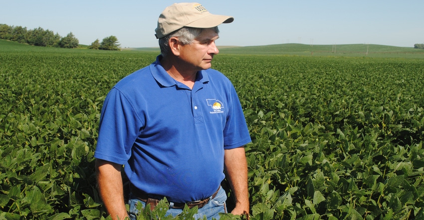 Jim Miller, Belden, Neb in soybean field