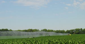 Irrigation equipment in corn field