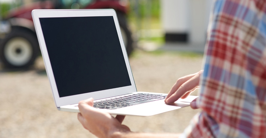 Closeup of laptop