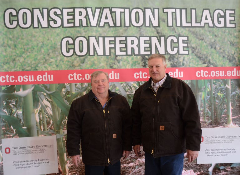 Master Farmers John Motter and Allen Dean at Ohio Conservation Tillage and Technology Conference