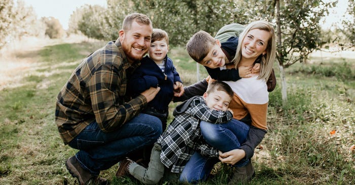 Kyle and Jessica Froehlich with their children