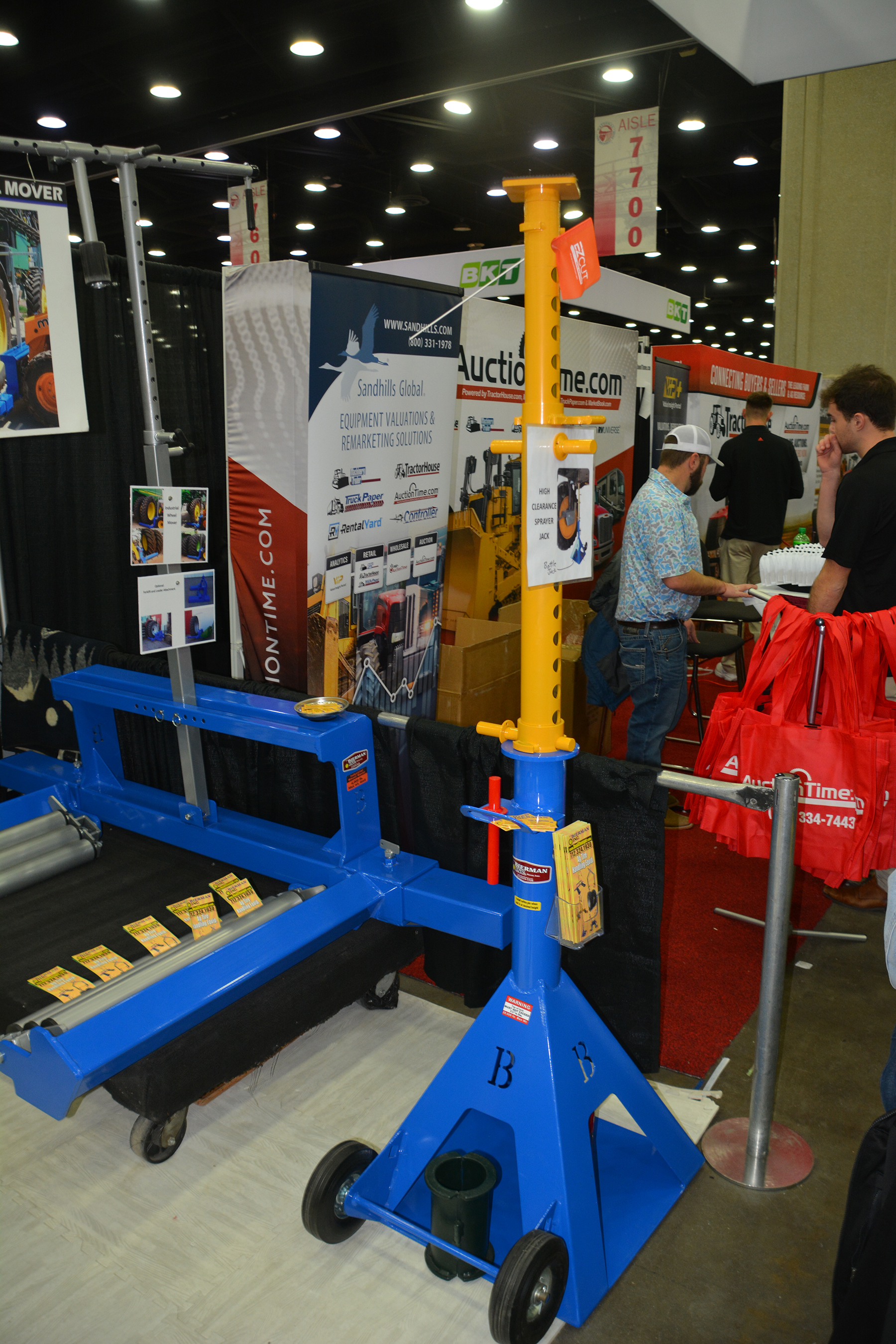 A tall jackstand and a wheel dolly