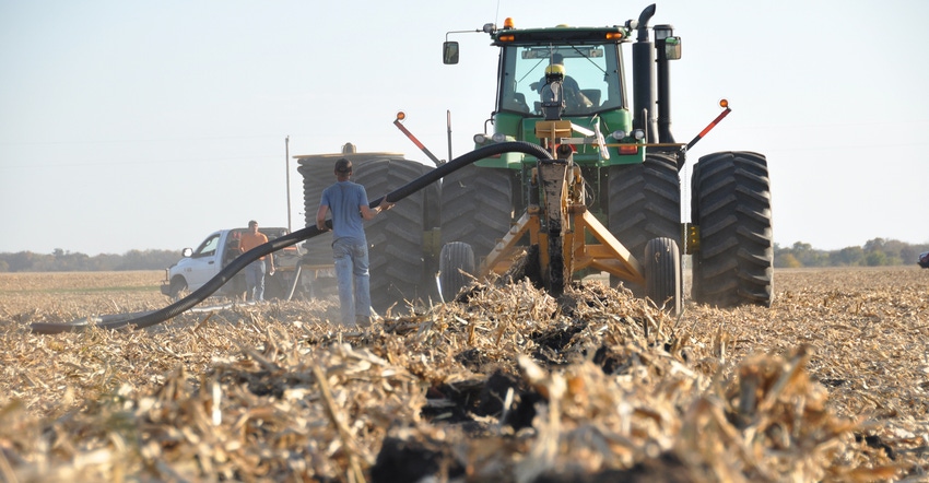 drainage tiling equipment working in a field