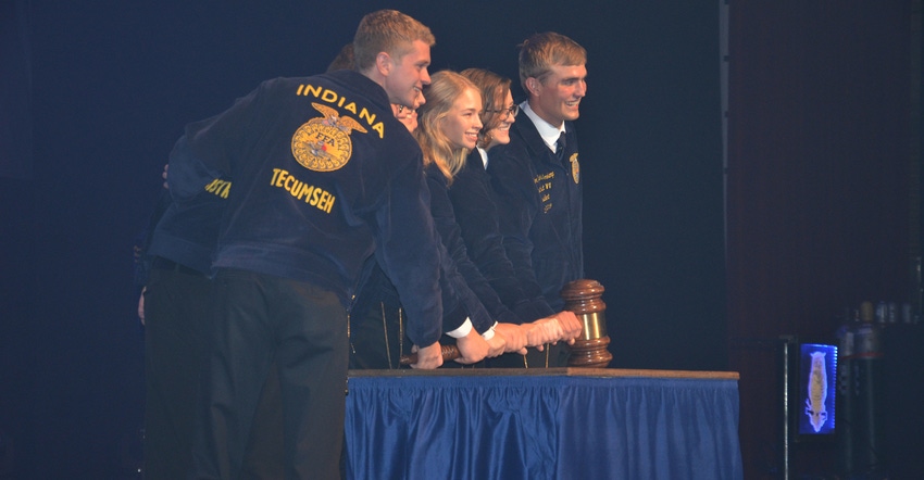 2019-20 Indiana FFA State Officer team 