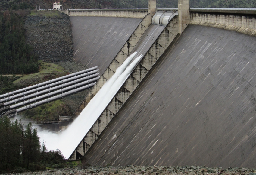 Water released from Shasta Dam