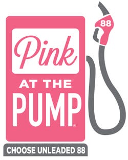 pink at the pump choose unleaded 88 logo
