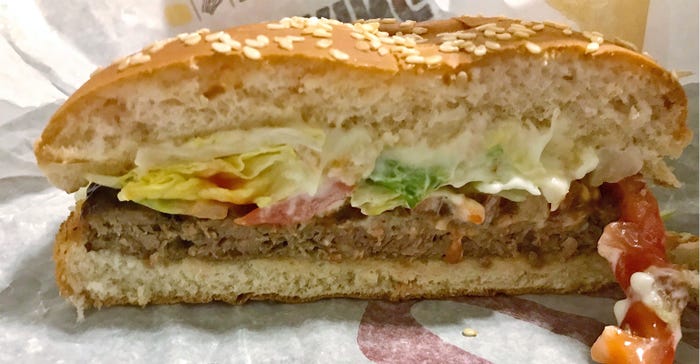 inside of Impossible Whopper 