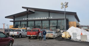 Exterior view of the new Expo Building at the New York Farm Show
