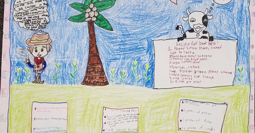 Des Moines Christian Elementary School's poster promoting its beef recipe Des Moines Christian Elementary School's poster promoting its beef recipe