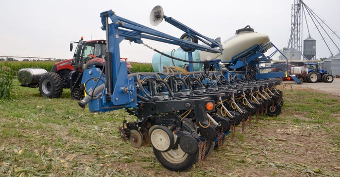 24-row Kinze planter on tracks 24-row Kinze planter on tracks