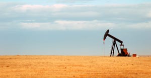 Oil being pumped in a field