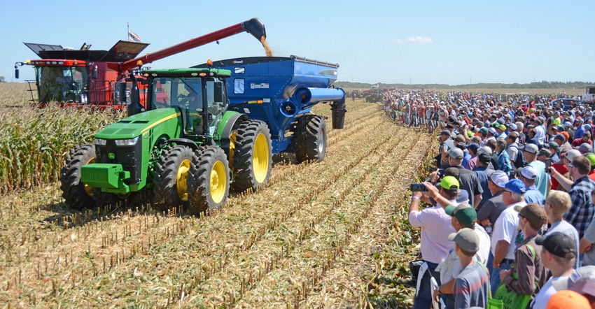 attendees at the Farm Progress Show field demonstrations