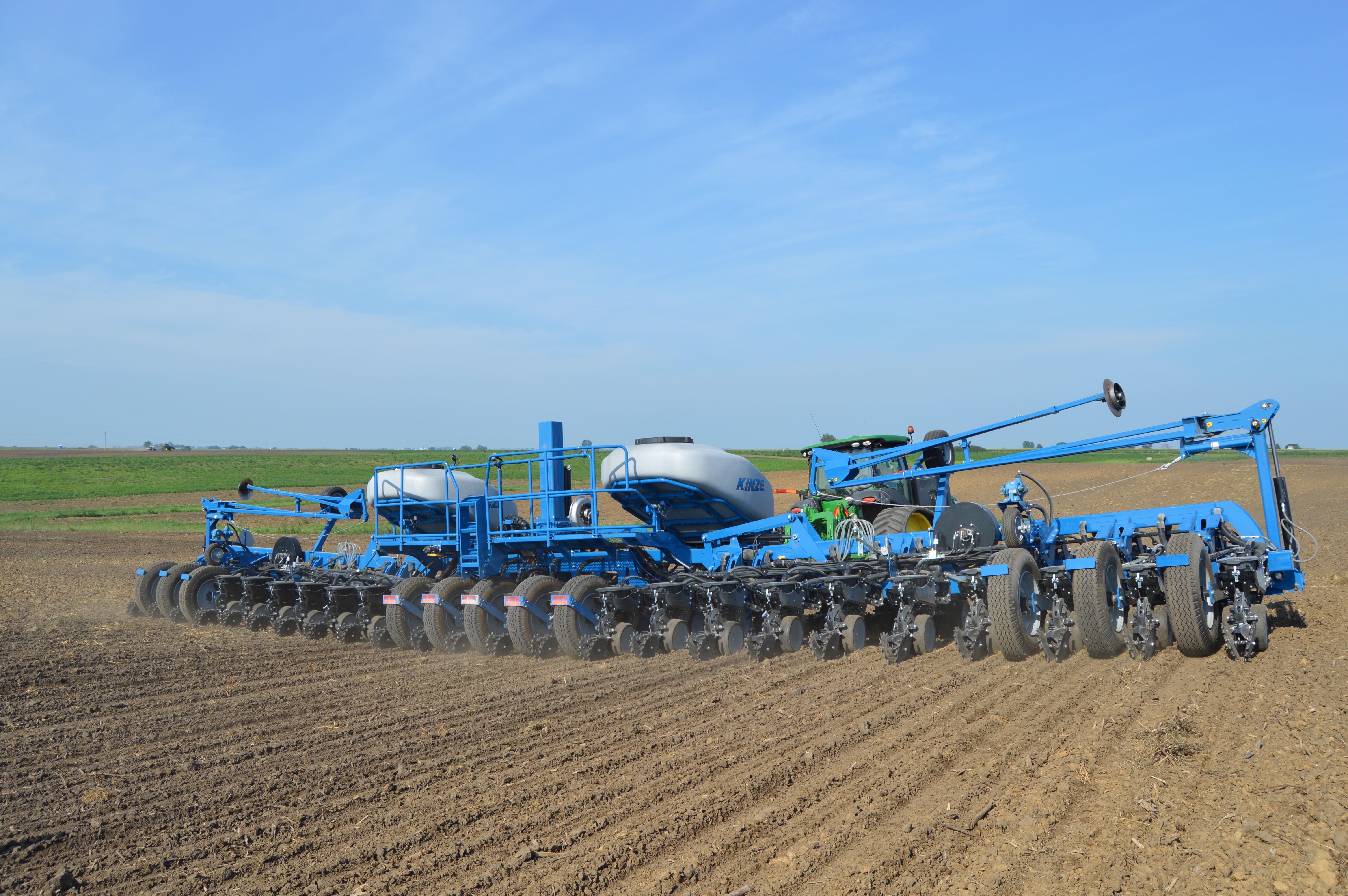 Kinze's 60-foot prototype planter with narrow transport width