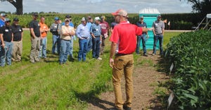 Farmers at Soybean management field days 