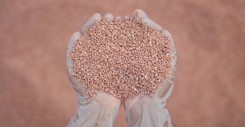 Fertilizer in hands Fertilizer in hands
