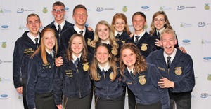 MN state FFA officers group shot