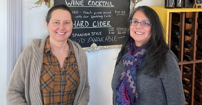 WaterFire Vineyards co-owner Chantal Lefebvre and tasting room server Veronica Beitner WaterFire Vineyards co-owner Chantal Lefebvre and tasting room server Veronica Beitner